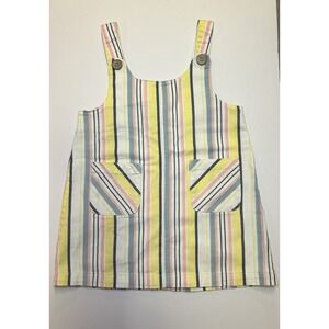 Girls FLAPDOODLES Dress Pastel Strip Pattern Spring Easter Summer Jumper Size 4T